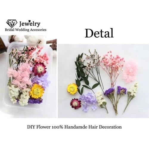 CC 1 Box Real Dried DIY Flower Dry Plants Fashion Jewelry Making Craft Party Gift Wedding Hair Accessories Drop Shipping mq093