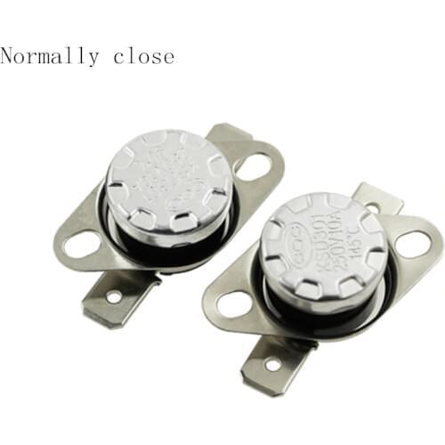 KSD301 250V 10A Normally Open/Normally Close NO Thermostat Temperature Thermal Control Switch DegC 0-95Celsius Degree