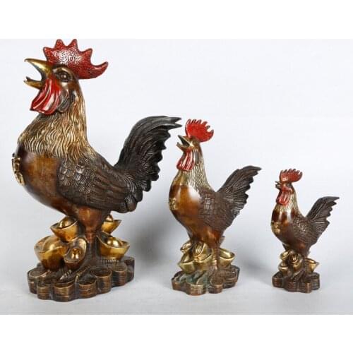 Copper ingot cock switch copper ornaments chicken Grilled Ham and Chicken evil defends Home Furnishing crafts decoration