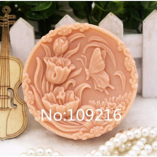 New Product!!1pcs Butterfly with Bouquet (zx140) Silicone Handmade Soap Mold Crafts DIY Mould