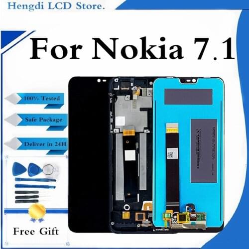 Original For Nokia 7.1 LCD Display Screen Touch Panel Digitizer Assembly For Nokia7.1 TA-1100 TA-1085 TA-1095 TA-1096 TA-1097
