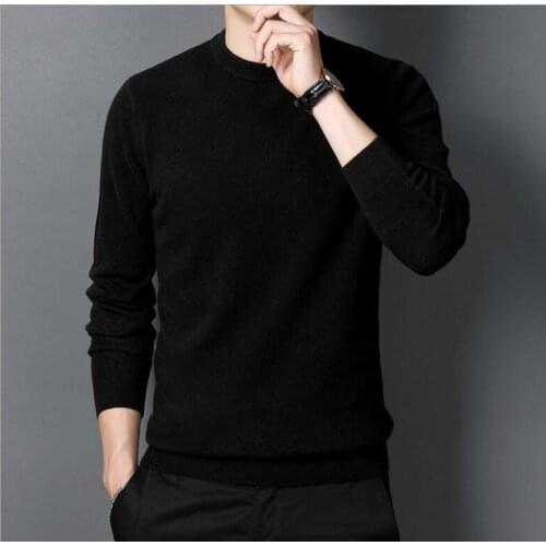 2021 Autumn Mens Turtleneck Casual Sweater Slim Knitted Keep Warm Clothes