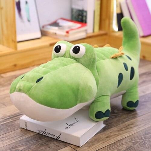 50cm/65cm High Quality Cute Crocodile Plush Toy Soft Cartoon Animal Crocodile Stuffed Doll Home Bed Chair Sofa Pillows Cushions