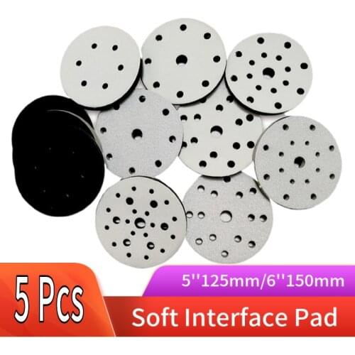5 Inch 125MM /6 Inch 150MM 10mm Thick DA Polisher and Sander Soft Interface Pad Sponge Buffing Pad Abrasive Power Tools
