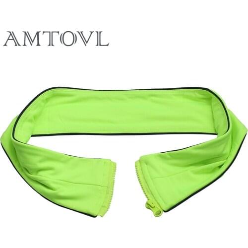 AMTOVL Outdoor Waist Belt Bag Portable Pack Hands Free Running Jogging For Mobile Holder Cash Keys Neon Yellow Sport Accessories