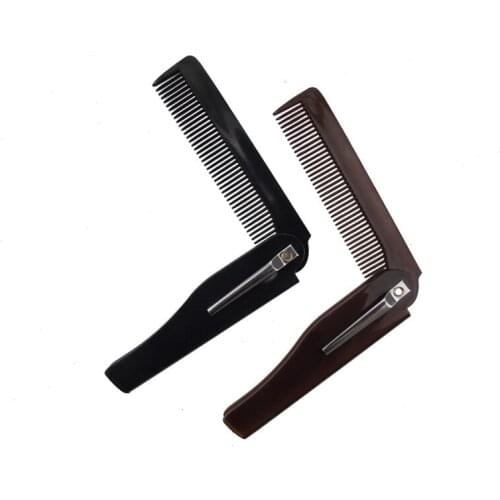 4 Colors 170 X 20 X 10mm Foldable Hair Comb Pocket Clip Hair Moustache Beard Comb Hair Styling Tool Hairdressing Comb