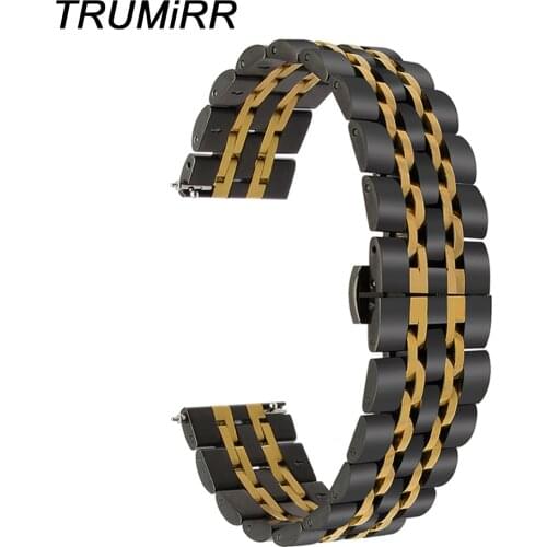 Quick Release Stainless Steel Watch Band for Diesel Armani CK DW Timex Butterfly Buckle Strap Wrist Belt Bracelet 18mm 20mm 22mm