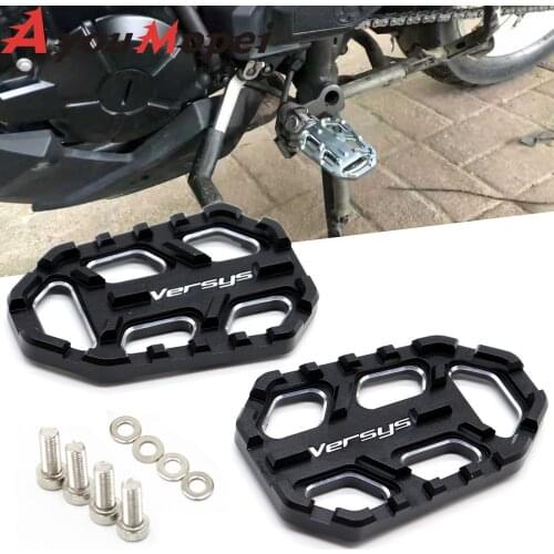 Motorcycle CNC Billet Wide Footrest Pedal Rest Footpegs For Kawasaki VERSYS-X300 Versys650 VERSYS1000 2010-2020 2019 2018 2017