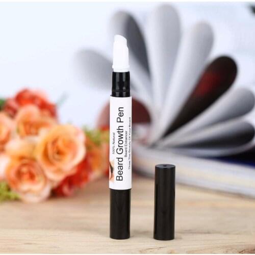 Beard Growth Pen 100% Natural Men Moustache Growth Liquid Fast Enhance Facial Whiskers Beard Oil Beard Care Styling Tool