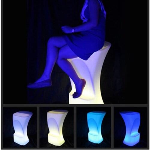 Luminous waterproof Stool High LED bar chair barstool upholstered LED Commercial Bar Furniture Bar Stools