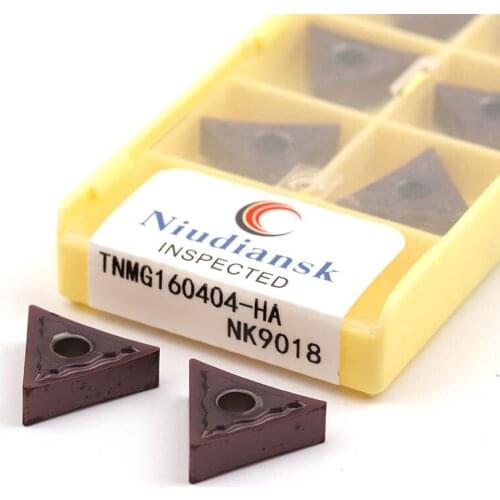 TNMG160404 TNMG160408-MA HA MS MQ HS NK9018 CNC Lathe Carbide Inserts Turning And Cutting Tools Quality Coating Triangle Blade