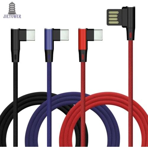 100pcs USB Type C Micro USB 90 Degree Fast Charging usb c cable L Type-c data Cord Charger usb-c For Samsung S8 S9 Note 8 Xiaomi