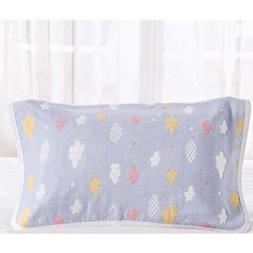 6-layer Gauze Infant Baby Pillow Case Pure Cotton Kids Boys Girls Pillowcase Breathable Children Pillow Cover 2 pieces 40*55cm