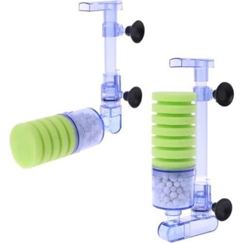 Aquarium Biochemical Sponge Filter Ultra Quiet Fish Tank Air Pump Bio-Sponge Foam Filters with 2 Suction Cups 2 Options