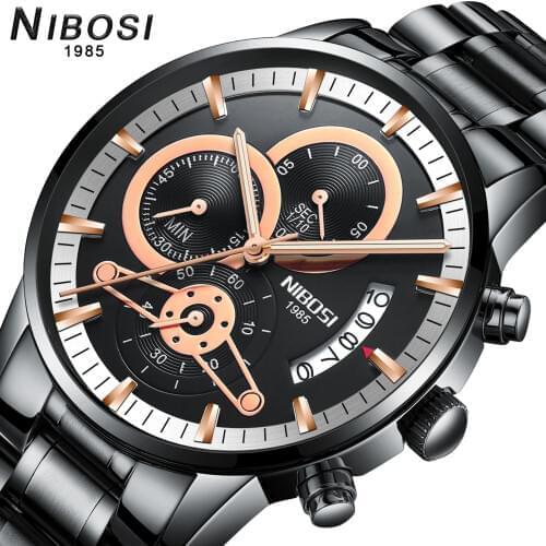 NIBOSI Relogio Masculino clock mens sport Watches for Men Quartz Wrist Watch military army luxury brand waterproof wristwatches