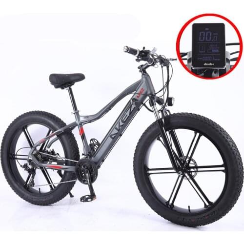 26*4.0inch Fat Tire Electric Bicycle Aluminum Mountain Bike 36V10.4A 350W Powerful bike 27speed /Snow/Beach Cross Country Bike