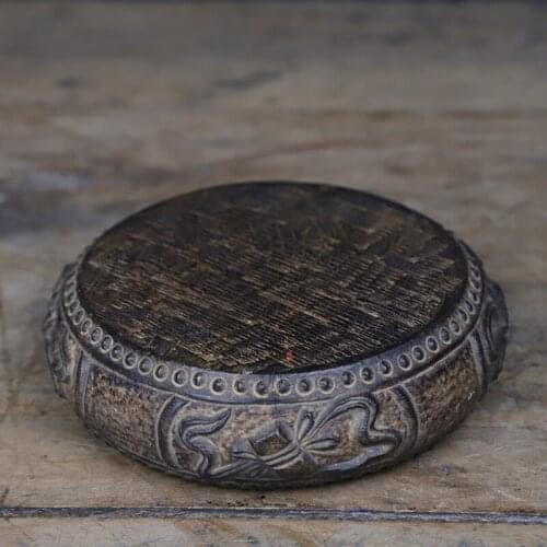 Folk Tea Art Handmade Carved Bluestone Piano, Chess, Calligraphy and Painting Stone Drum Teapot Holder Tea Mat Classical