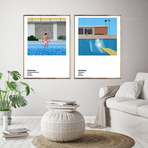 David Hockney Art Prints Tentoonstelling Vintage Canvas Poster Abstract Kunstwerk Schilderen Muur Foto 'S Voor Woonkamer Decor