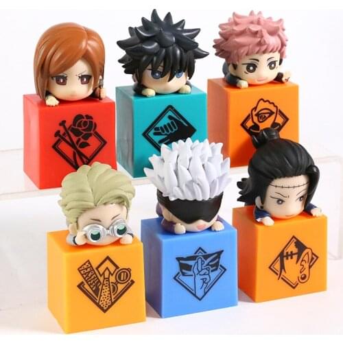 Jujutsu Kaisen Itadori Yuji Fushiguro Megumi Kugisaki Nobara Gojo Satoru Nanami Kento Geto SuguruFigure Toys PVC Cute Dolls Set