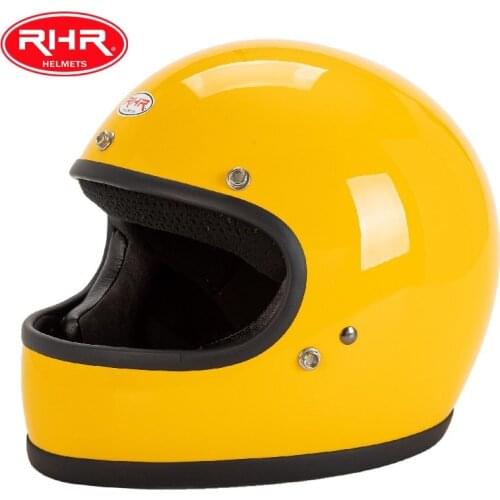 Classic full face moto helmet Old bike rider gears DOT ECE approved Fiber glass shell helmet Japan tech