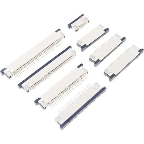 100pcs FFC FPC Connector 0.80 mm 5 6 8 9 10 12 14 15 16 18 20 22 24 26 28 30 36 Pin Top Contact SMT Right Angle