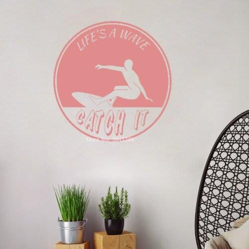 Summer Wall Stickers for Living Room Surf Wallpapers Decal Decal Paper Custom Color Environmental Protection Affordable Z208