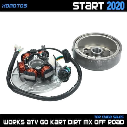 LF140 Engine Ignition Magneto Stator Magneto Flywheel kit For Lifan 140 140cc 1P55FMJ Horizontal Kick Starter Engines Dirt Pi