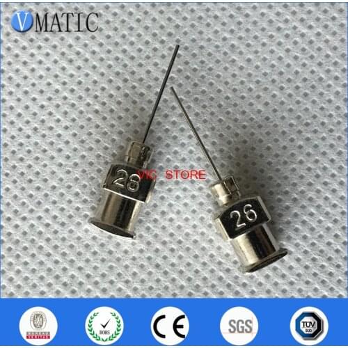 High Quality 1/2 Inch Tip Length 26G All Metal Blunt Stainless Steel 12Pcs Glue Dispensing Syringe Needle Tips 0.5
