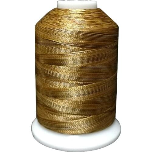 New Arrival Brown and Gold Variegated Colors Polyester Embroidery Machine Thread 1000M/Spool