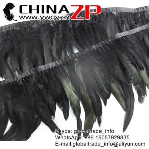 6 to 8 inch Wholesale and Retail from CHINAZP Factory Directly Dyed Rooster Half Bronze Schlappen Feather Trim