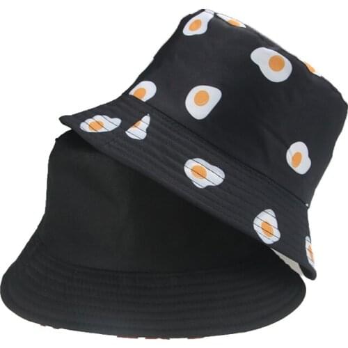 Bucket hats wide brim print Double sided women summer hat casual fashionable beach outdoor sun protection hats gorras para mujer
