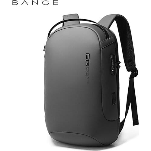 BANGE Anti-theft Backpack Suitable for 15.6-inch Laptop Bag Waterproof USB Charging Coded Lock Business Shoulder Bags Schoolbag