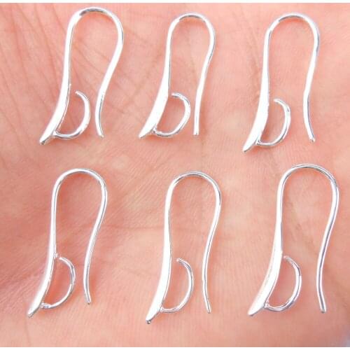 Batch Design 925 Silver Color Color Jewelry Accessories Hook Earrings Buckle Earrings for Crystal Beads Connection Accessories