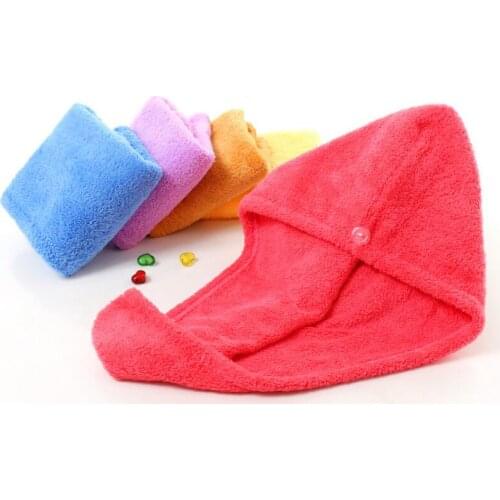 Shower Caps For Magic Quick Dry Hair Microfiber Towel Drying Turban Wrap Hat Caps Spa Bathing Caps LX6816