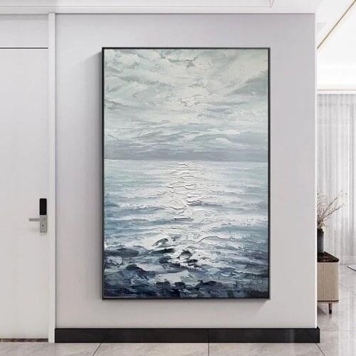 Modern100% Oil Painting On Canvas Handmade Landscape Picture Abstract Wall Art For Living Room Decorative Wall Unframed