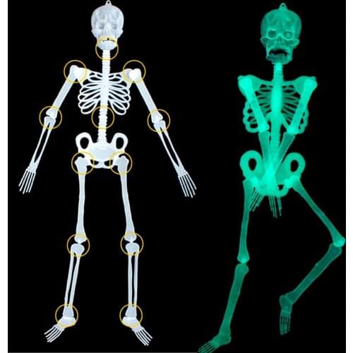Halloween Luminous Skeleton Glow In The Dark Skeleton Halloween Haunted House Horror Decorations Outdoor Yard Garden Hanging