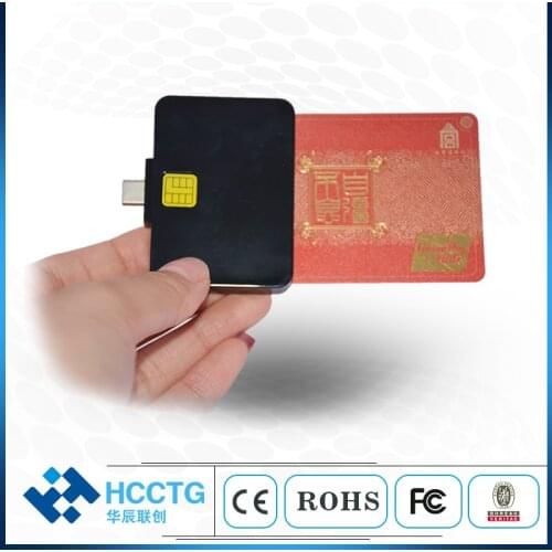 Type C USB ISO 7816 Contact Android Tablet Smart Card Reader DCR32