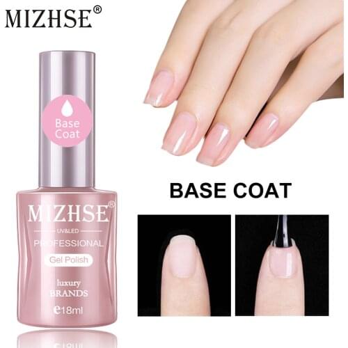 MIZHSE UV Base Coat Nail Gel Polish UV LED Gellak Primer 18ML Soak Off Gel Polish Base for Nail Primer Everything For Manicure