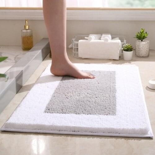 High Quality Thicken Bath Carpet Mat Chenille Bathroom Water Absorption Plush Floor Mats Entrance Doormat Non-slip Toilet Rug
