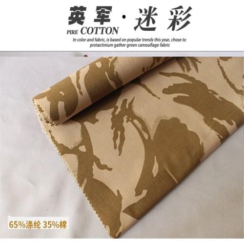 Thickened twill outdoor military training suit blended polyester/cotton camouflage clothing fabric