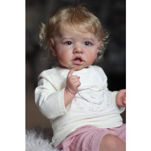 NPK 22 Inches Saskia kit reborn With Teeth design By Bonnie Lifelike Newborn Smiley Girl Maddie Vinyl Unpainted Unfinished parts