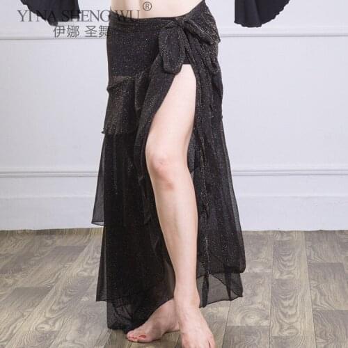 Belly Dance Ruffle Skirts Oriental Hip Scarf High Slits Belly Dance Costume Big Skirt For Women Belly Dance Practice Clothes New
