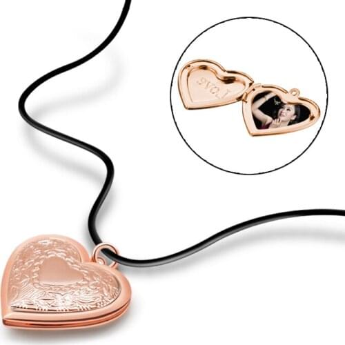 Heart Shaped Friend Lover Photo Picture Frame Locket Pendant Necklace For Women Fashion Gift Jewelry Lady Necklace Gifts bijoux