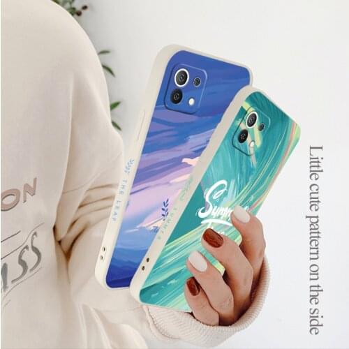 Ins Liquid Silicone Case For Xiaomi Mi 11 lite Ultra 11i 10T Camera Protective Soft Phone Back Cover On 9T Pro Lite 10 9 8 lite