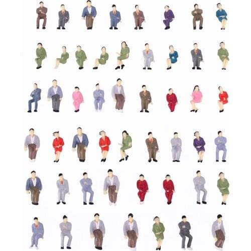 1:50 Scale All Sitting Seated Model Miniature Figures ABS Street Human Passengers For Building Landscape Railway Scenery