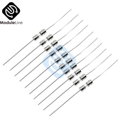 10pcs/lot 3.6*10mm Fuse Fast Break With pin Fast-blow Glass Tube 0.5A 1A 1.5A 2A 3A 3.15A 5A 4A 6.3A 8A 10A AMP 250V Diy Tools