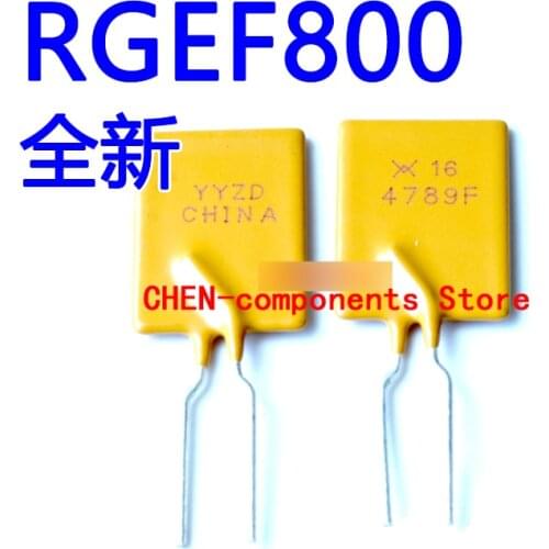 10PCS RGEF800 Self-recovery fuse 8A 16V straight Insert