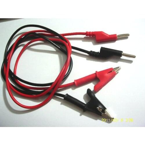 10 set Alligator Clip Silicone Cable TO 4mm Banana Plug New