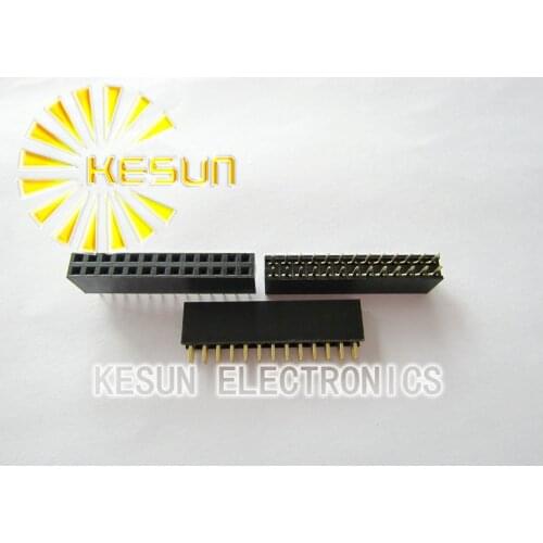 120PCS 2.54mm 2 X 13 Pin Gold-plated Double Row Straight Female Pin Header ROHS