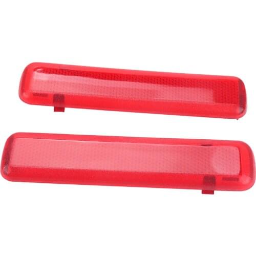 2PCS Car Reflector Trim Panel Reflector Rectangular Replacment Parts for Chevy Gmc Suvs 03-07